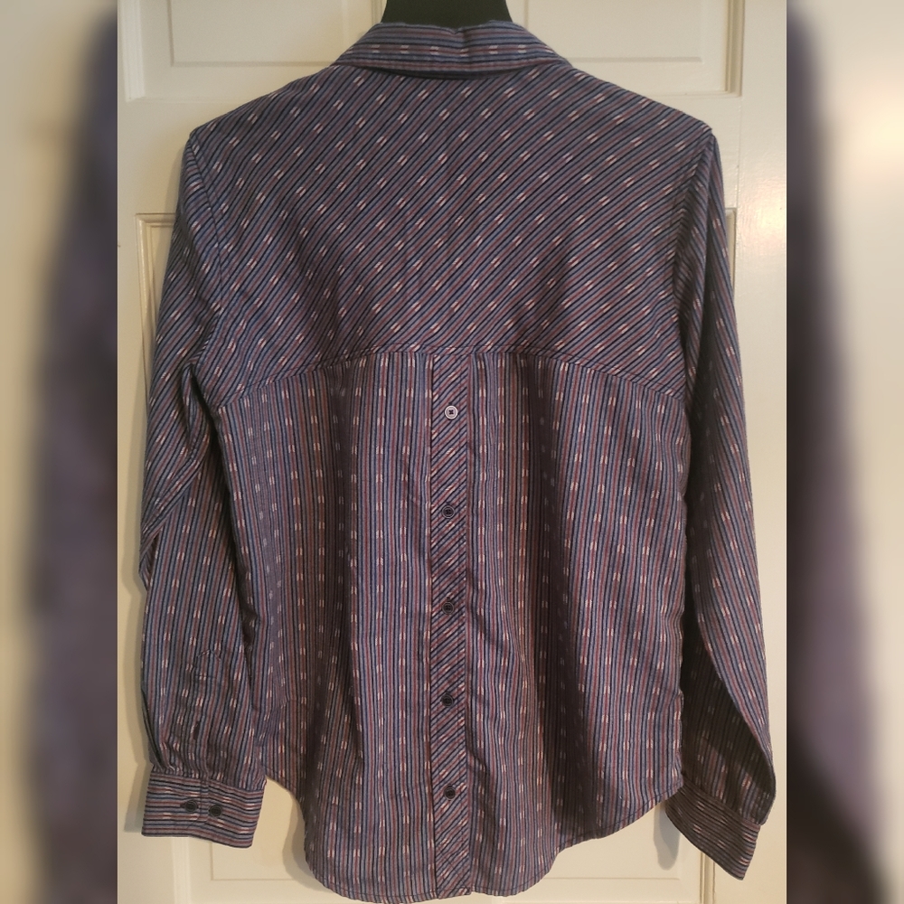 Marmot Striped Button Down With Arrow Pattern L - image 7
